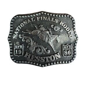 Hesston Fred Fellows Belt miniature Limited ed Buckle 1986 National Finals Rodeo